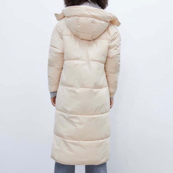 ZARA Women's Water Repellent Puffer Coat(Ecru, US M, L /EUR M, L) - Picture 5 of 15